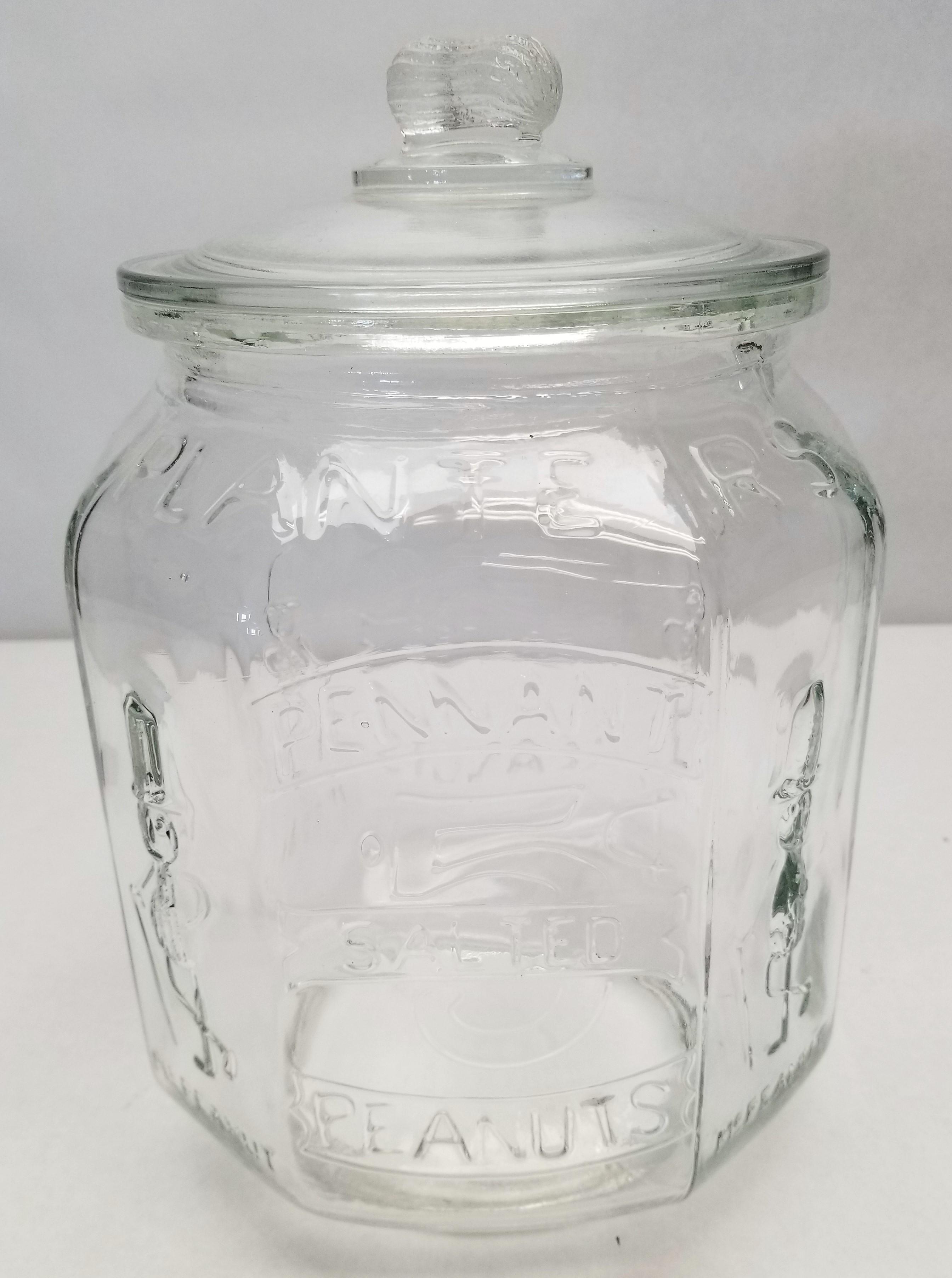 "Planters Salted Peanuts" Glass Snack Jar with Lid