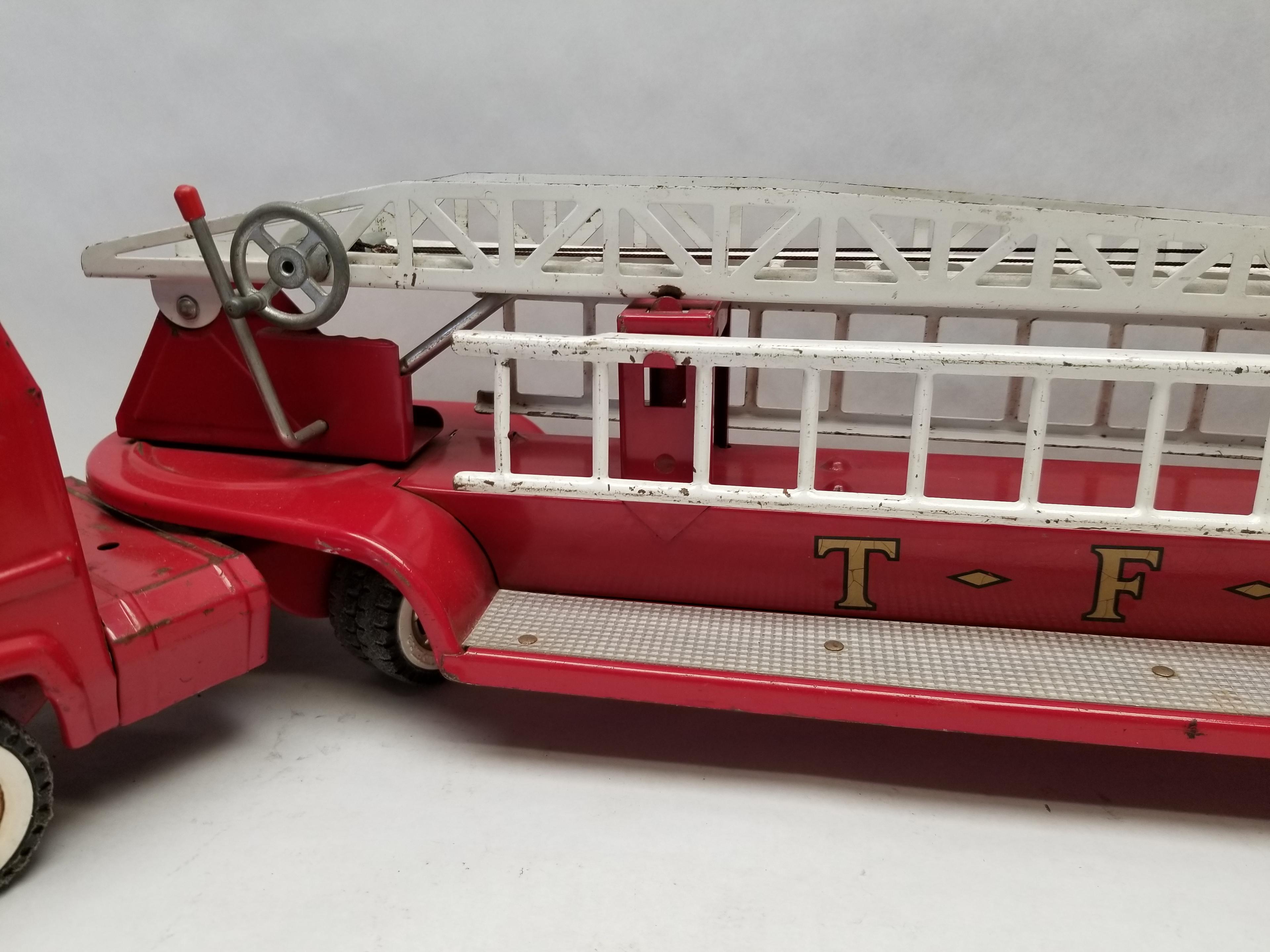 Vintage Tonka T-F-D Hook-and-Ladder Fire Truck