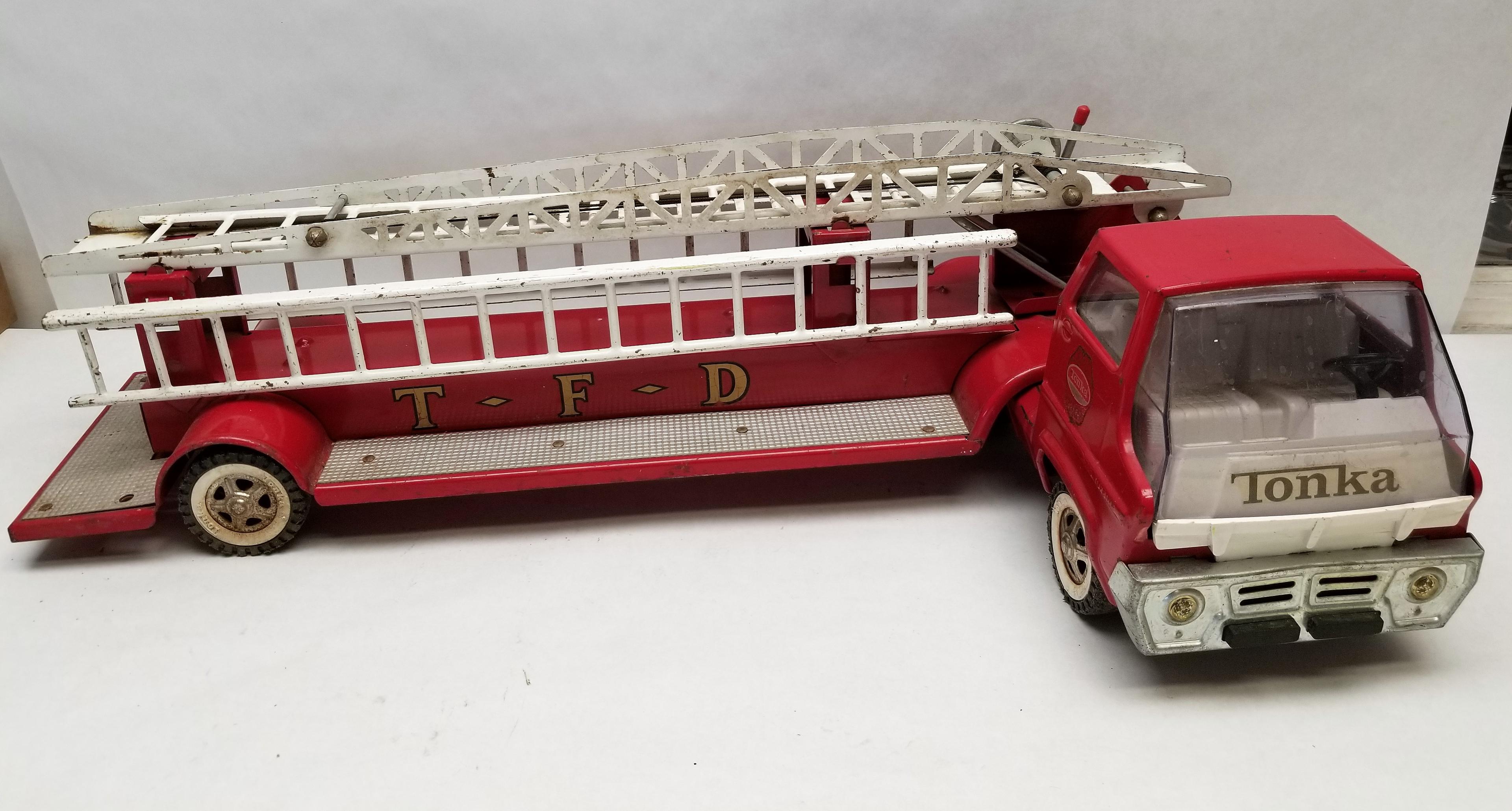Vintage Tonka T-F-D Hook-and-Ladder Fire Truck
