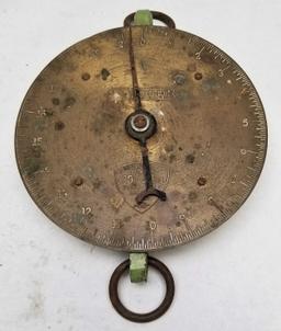 Vintage "Salter" Meat/Fruit Brass Front Scale