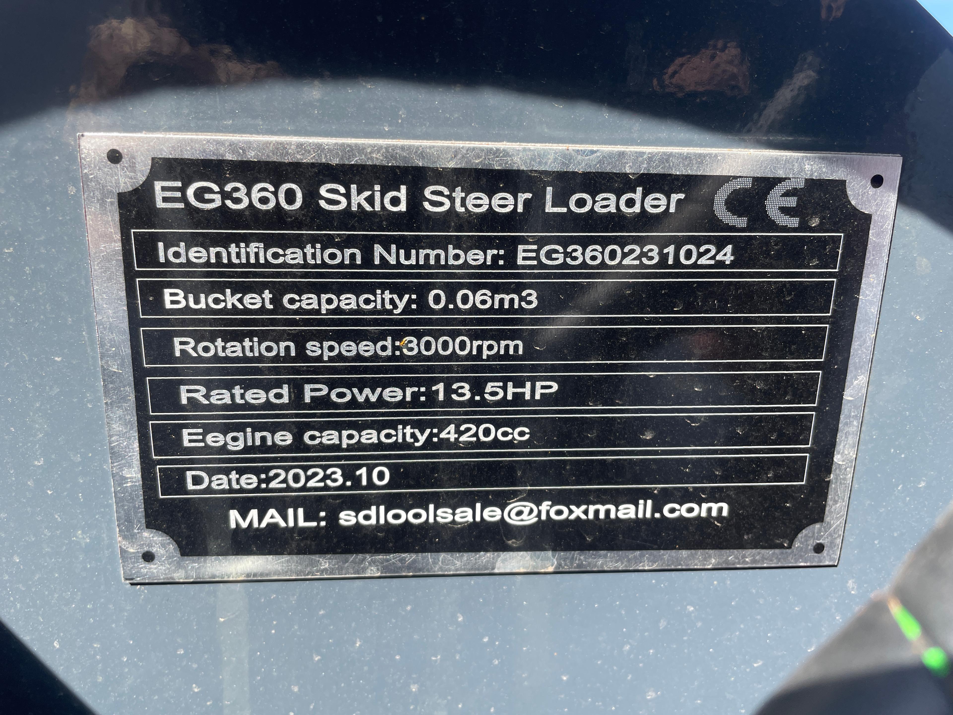 New EGN EG360 Stand On Skid Loader