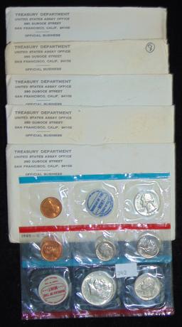 5 1969 UNC. U.S. Sets P, D (Half Dollar & Dollar