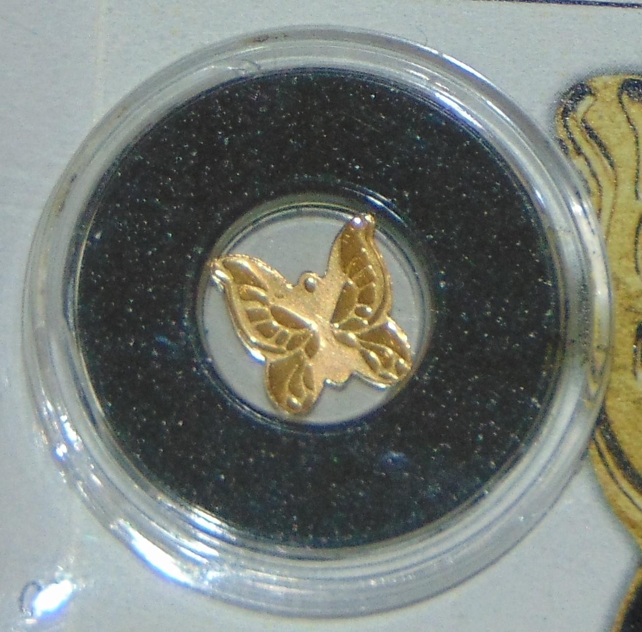 Palau Republic .5 gram Gold .9999 Golden Butterfly