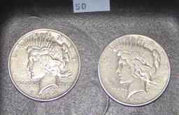 1924, 1926-S Peace Dollars.