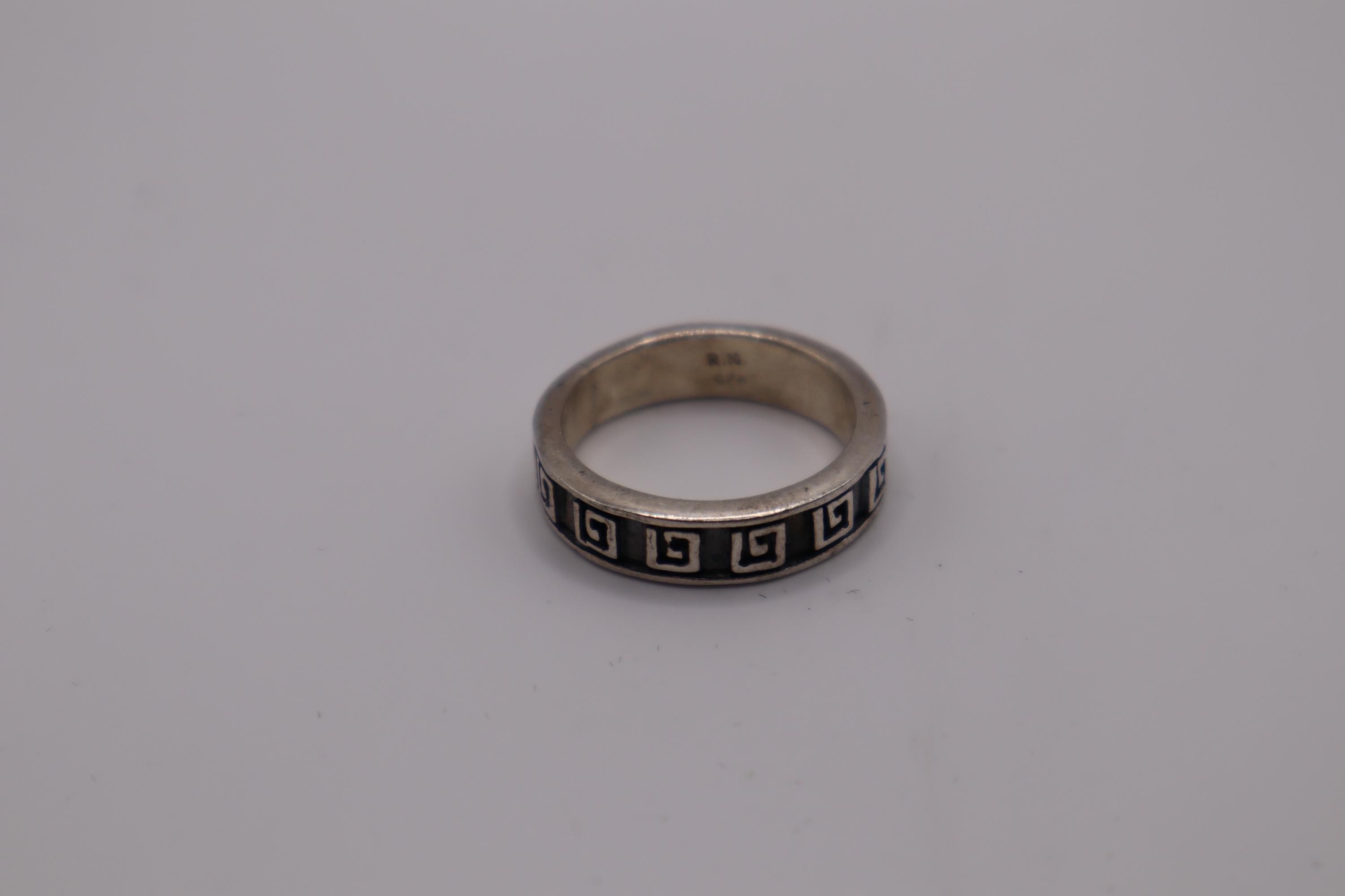 6.3 g. Sterling silver band size 8.5