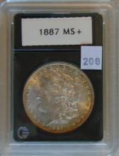 1887 Morgan Dollar MS+ (toned).