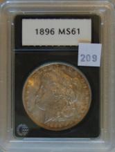 1896 Morgan Dollar MS+ (toned).
