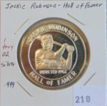 Jackie Robinson Silver Round 1 Troy Oz. .999