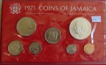 1973 UNC. Jamaica Coin Set ($5 coin is Sterling