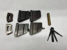 (8Pcs.) ENFIELD MAGS, ENFIELD TOOLS, BERTHIER CLIP