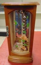 Tall Wooden Jewelry Box with contents.