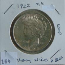 1922 Peace Dollar MS.