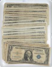 27 $1 Silver Certificates 1935-D to 1957-D
