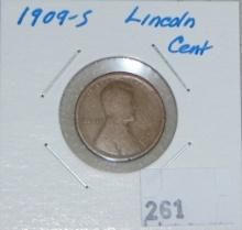 1909-S Lincoln Cent G-VG.