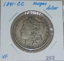 1891-CC Morgan Dollar VF.