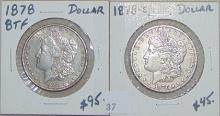 1878 Morgan Dollar (8 tail feathers). 1878-S Morga