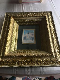 Charles L Peterson (ghost image) in ornate gold 3 dimensional frame
