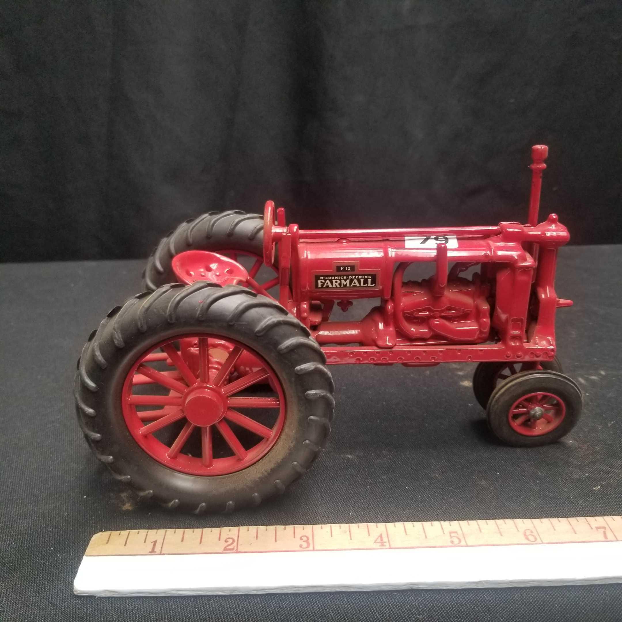 McCORMICK DEERING FARMALL "F-12" TRACTOR, SPOKER WHEELS, RUBBER