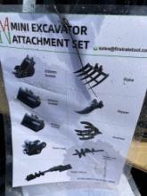 New MIVA Co Mini Excavator Attachment Set