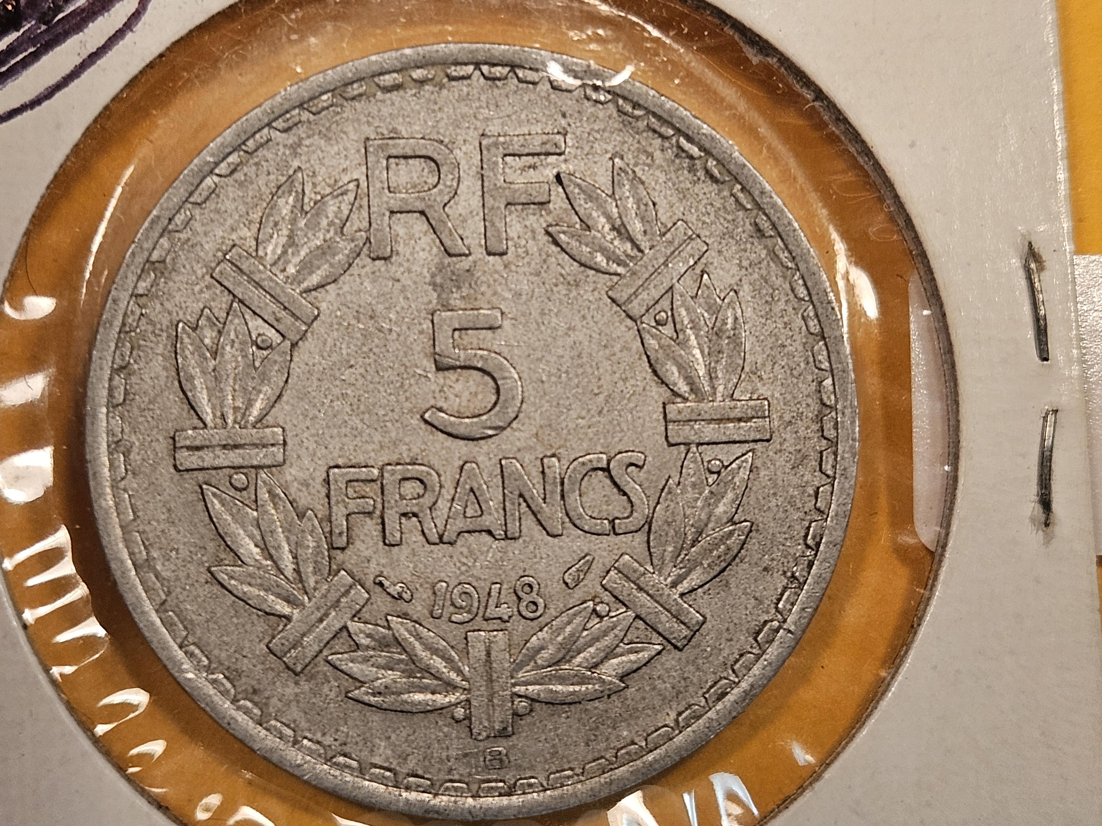 Better 1948-B France 5 francs