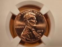 GEM! NGC 2019-W Lincoln Shield Cent in Mint State 69 RED