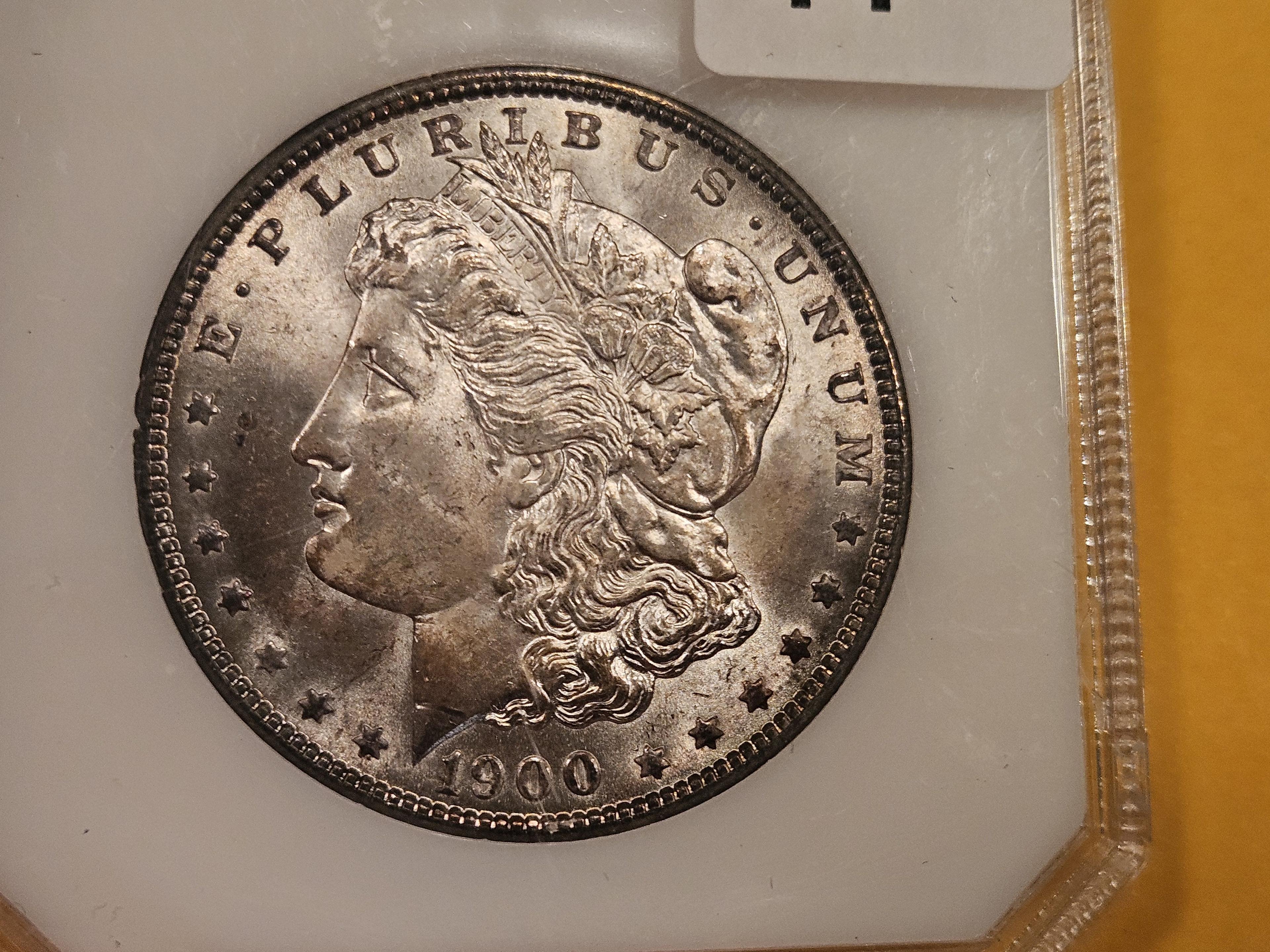 PCI 1900 Morgan Dollar in Mint State 63