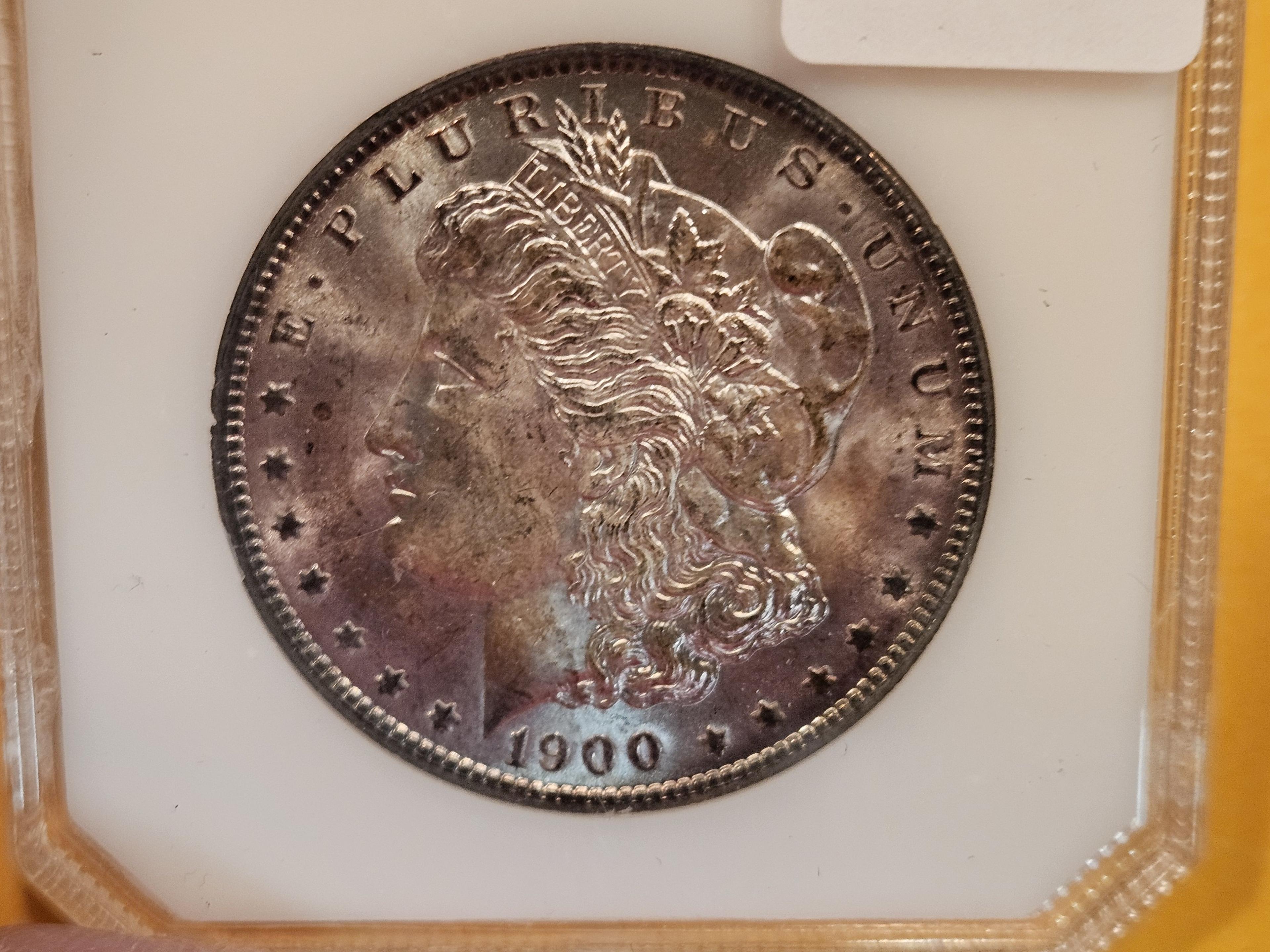 PCI 1900 Morgan Dollar in Mint State 63