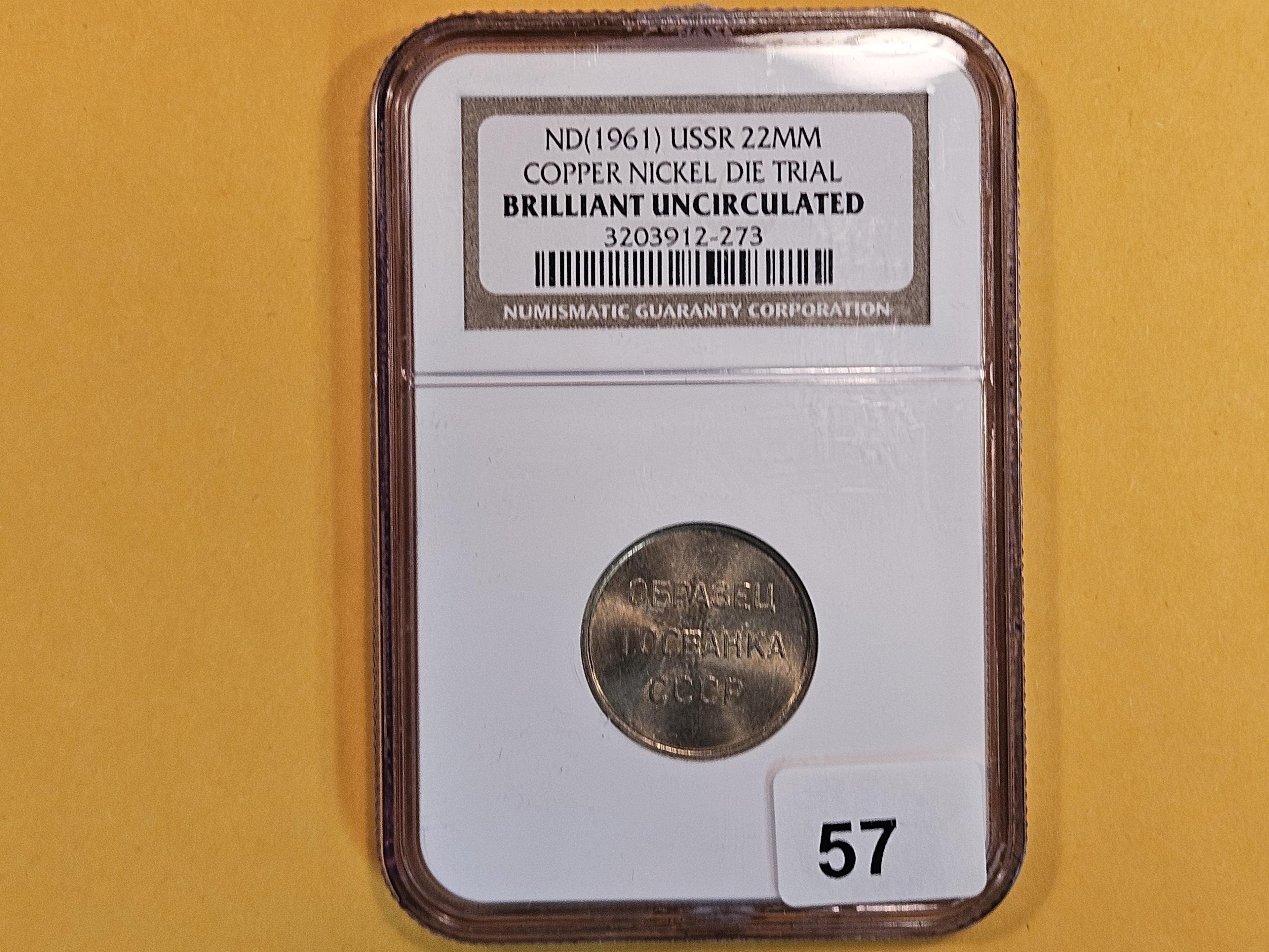 RARE! NGC ND (1961) USSR Brilliant Uncirculated Die Trial