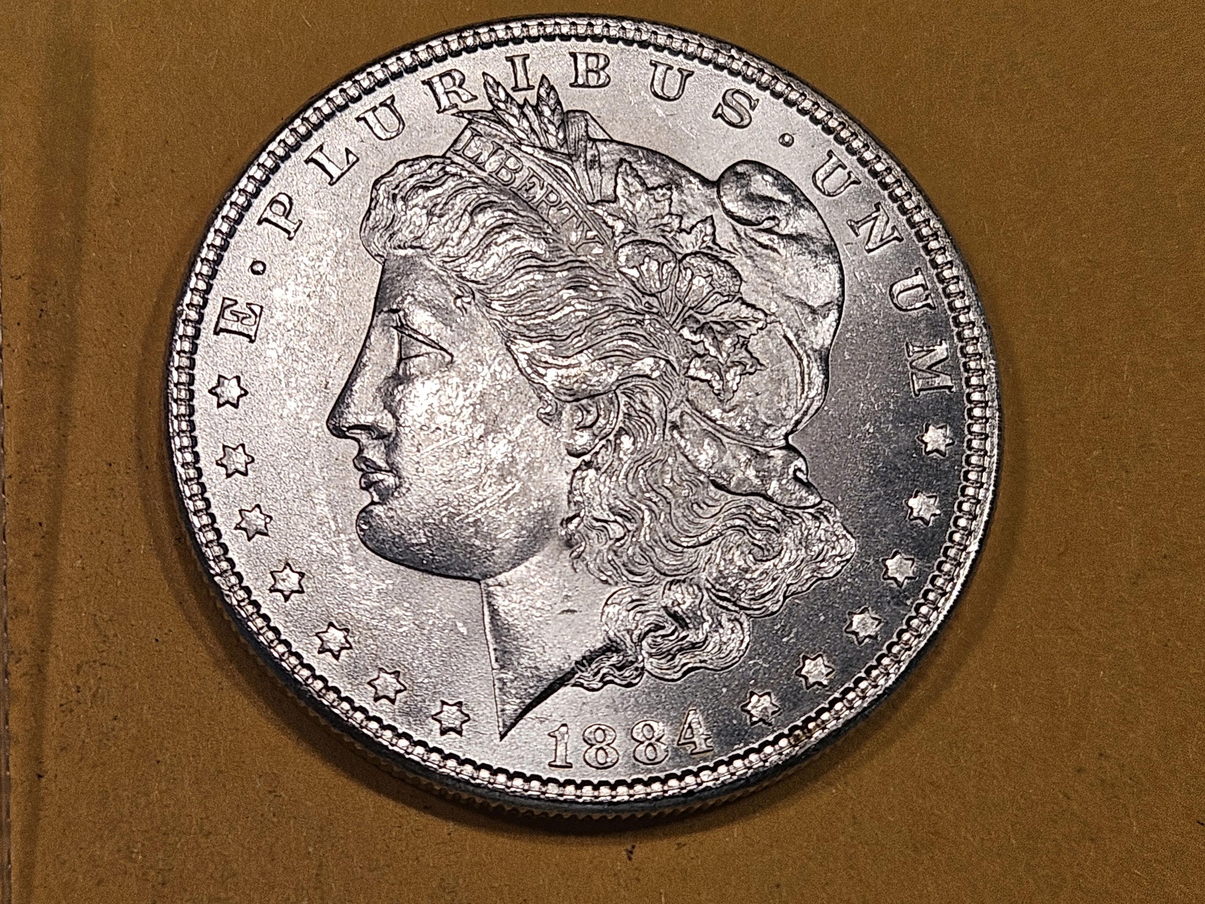 Very Choice Brilliant Uncirculated 1884 Morgan Dollar