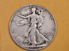 * Key Date 1938-D Walking Liberty Half Dollar in Very Fine - 20