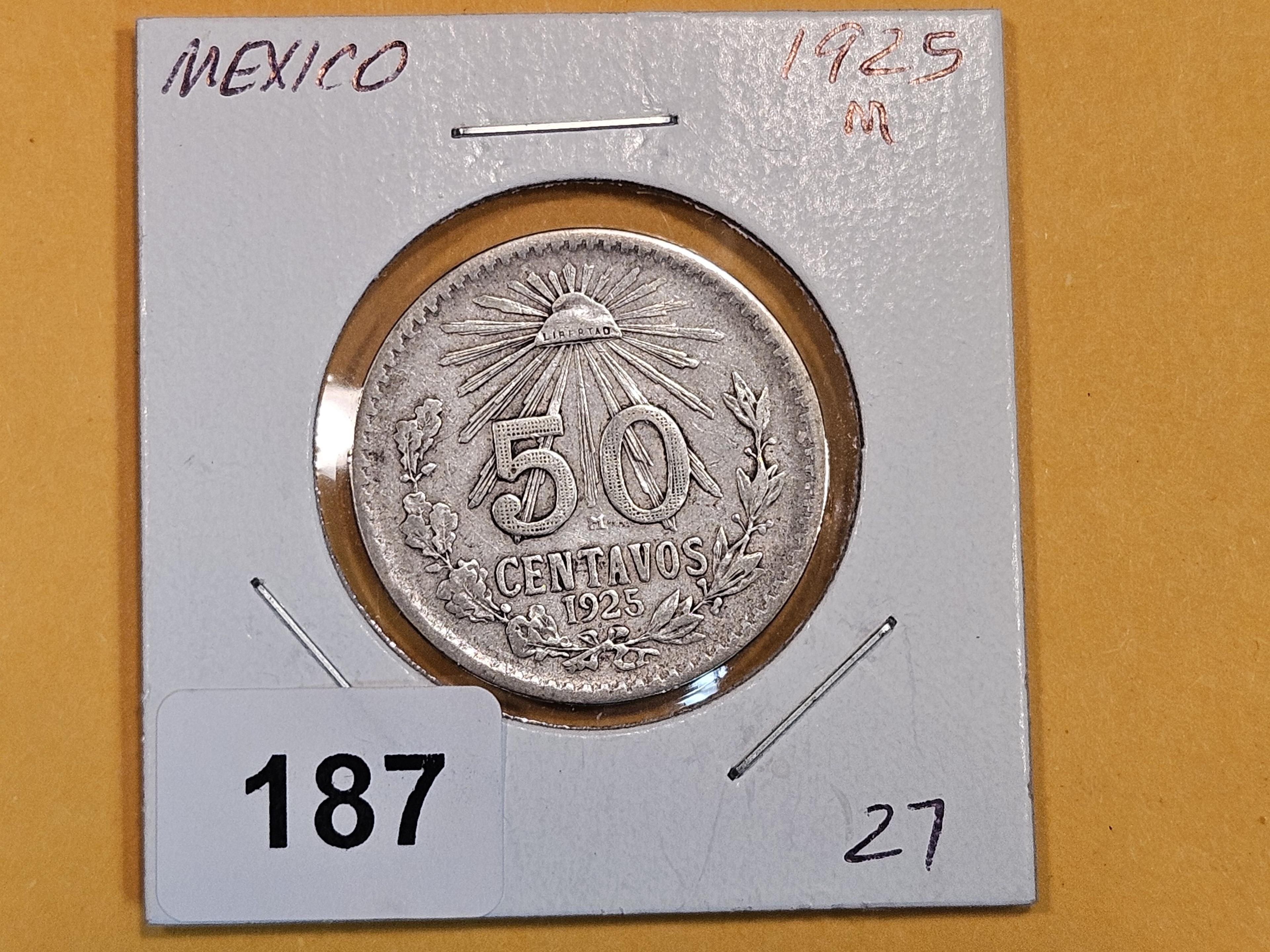 1925 Mexico 50 centavos