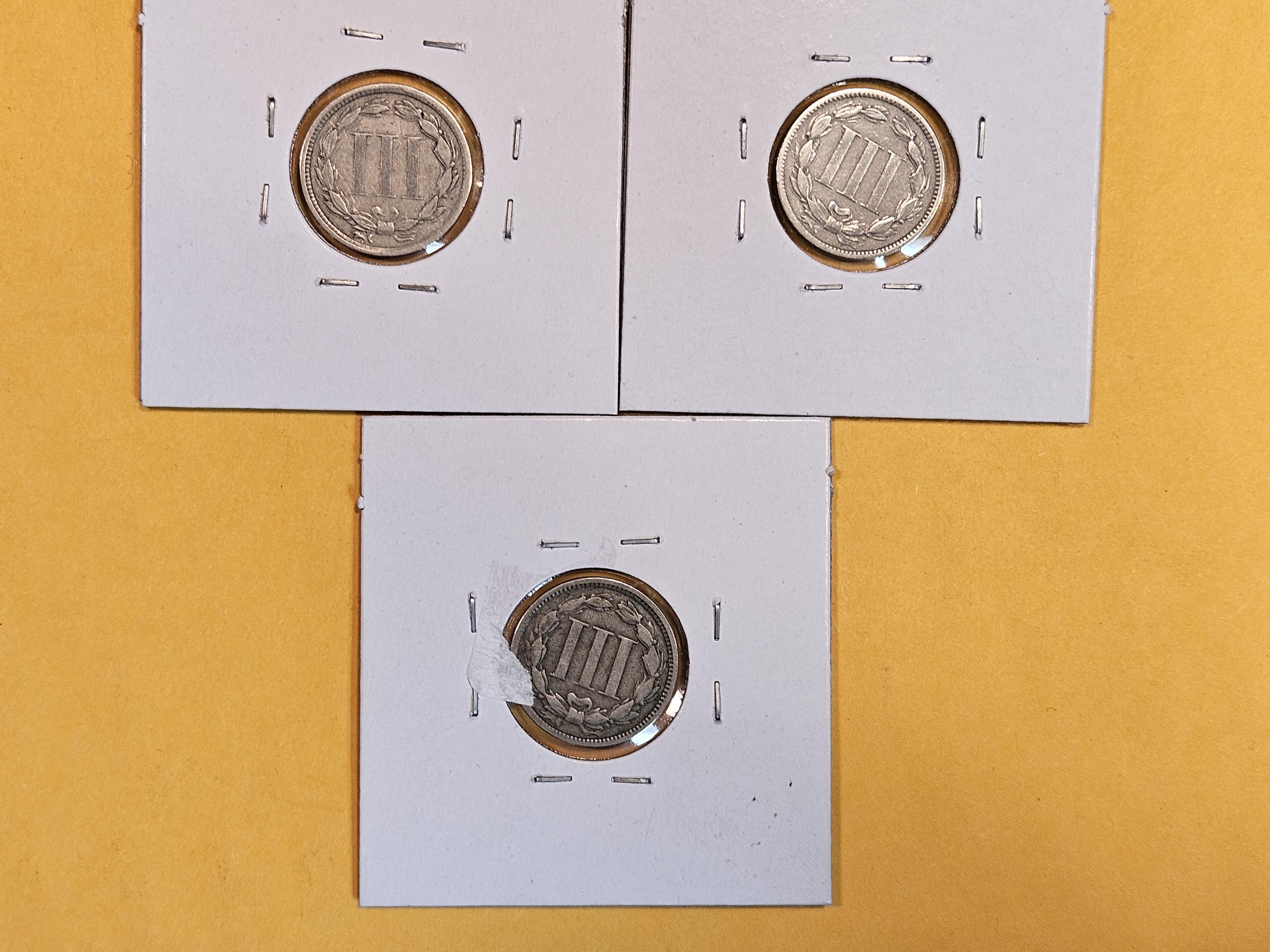 Three 3-Cent Nickels