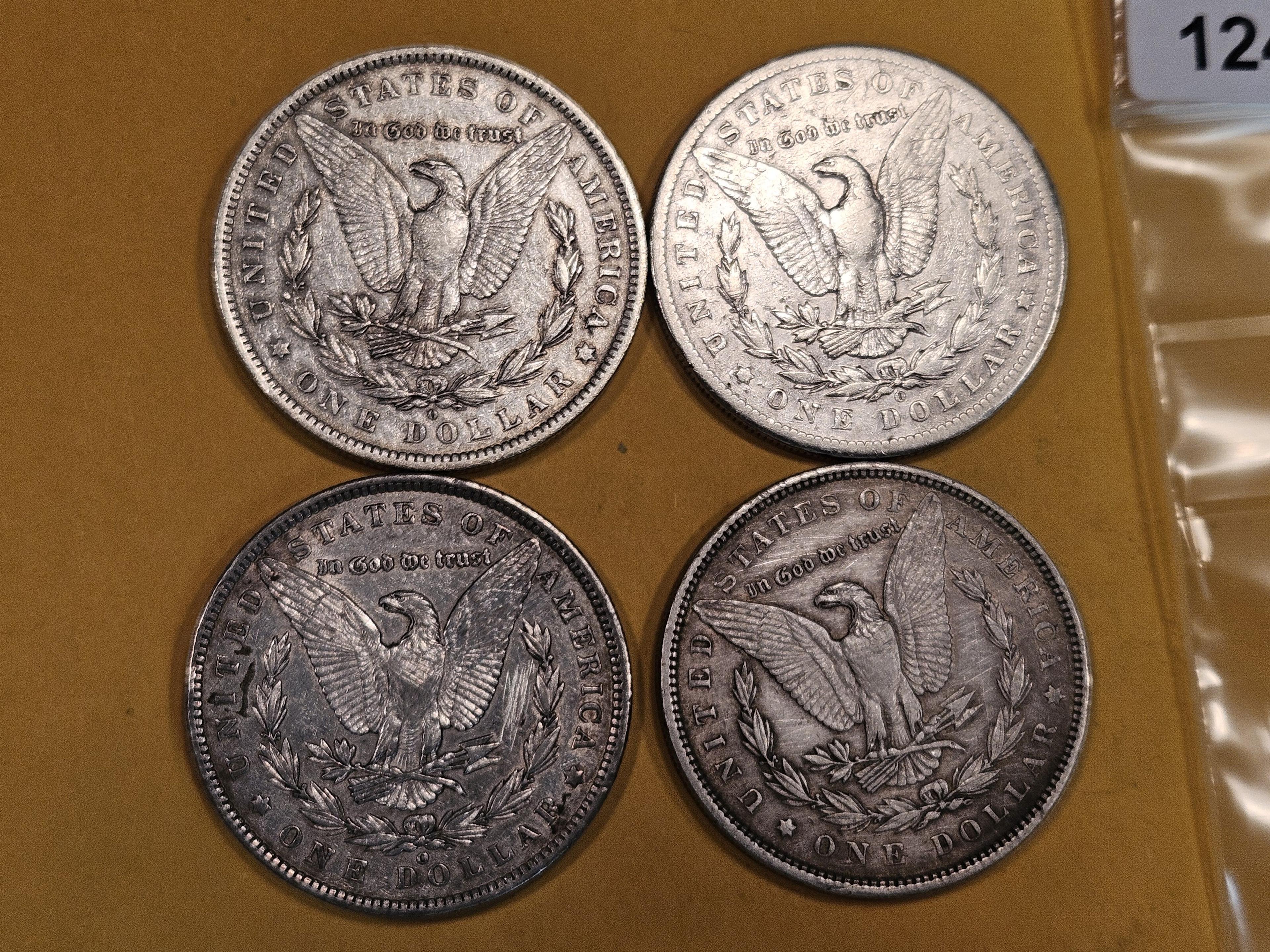 Four Mixed Silver Dollars