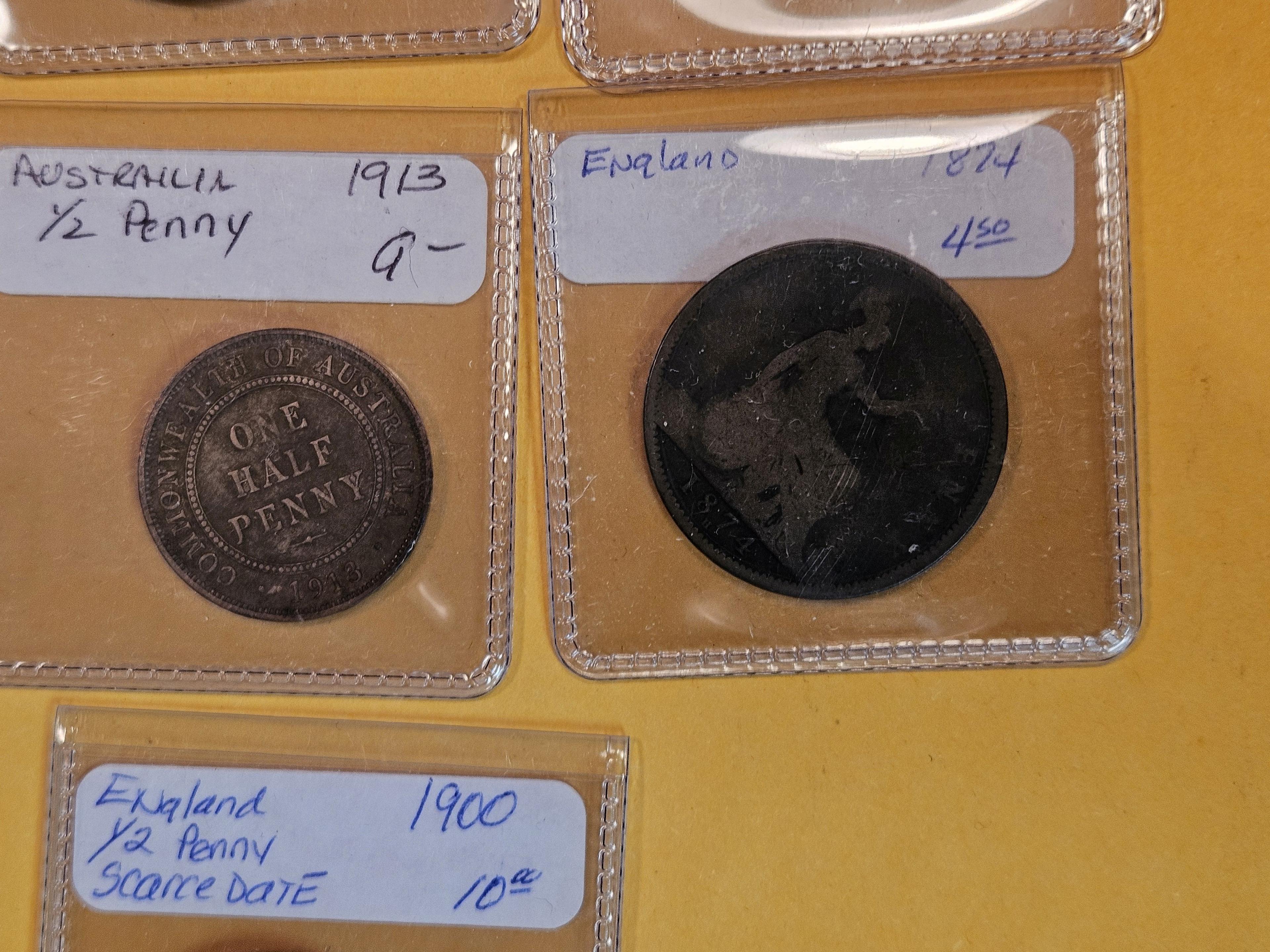 Seven more nice mixed World Coins