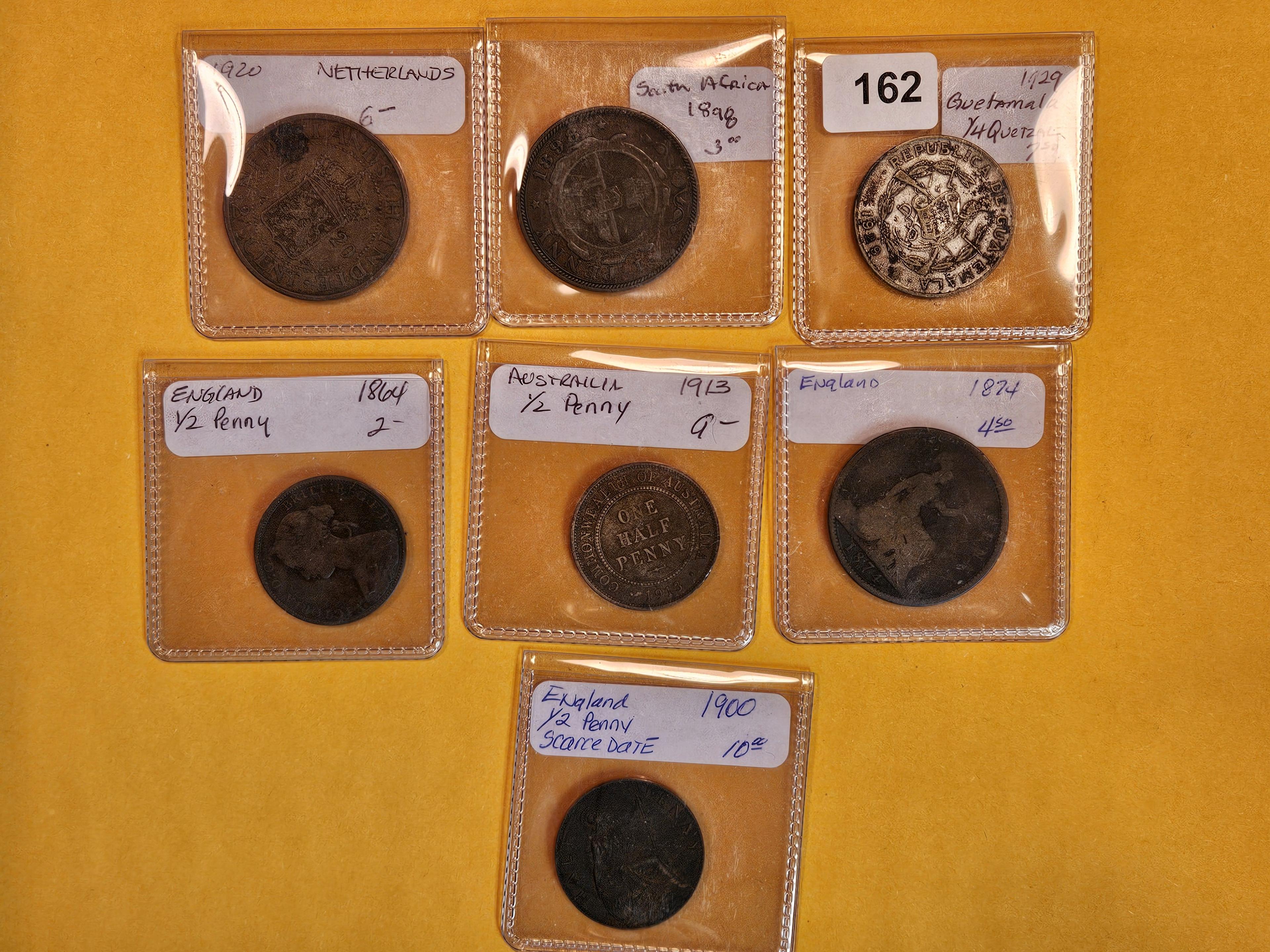 Seven more nice mixed World Coins