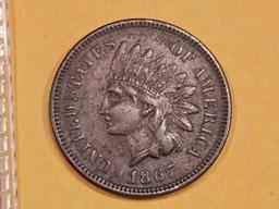 Semi-Key 1867 Indian Cent