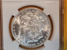 NGC 1904-O Morgan Dollar in Mint State 63