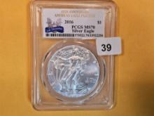 PERFECT! PCGS 2016 American Silver Eagle in Mint State 70