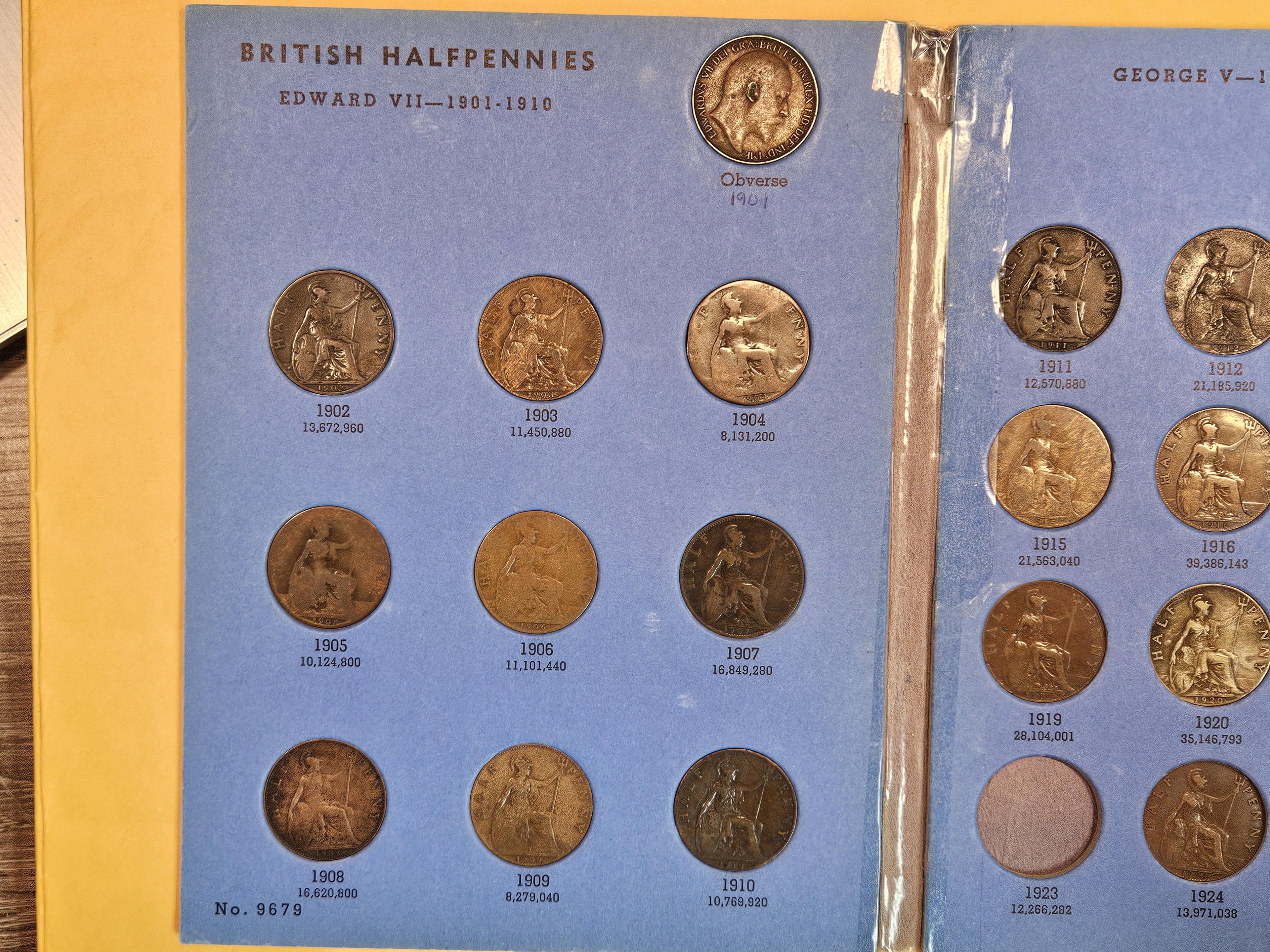 Near complete Great Britain penny album