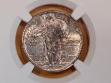 GEM! NGC 1927 Standing Liberty Quarter in Mint State 65