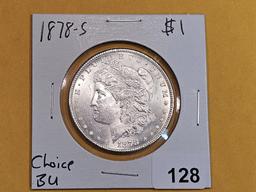 Choice Brilliant Uncirculated 1878-S Morgan Dollar