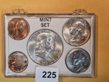 Brilliant uncirculated 1957-D Year Coin set