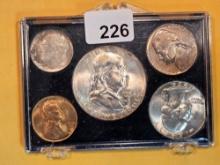 Brilliant uncirculated 1954-S Year Coin set