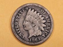 1863 Copper-Nickel Indian Cent