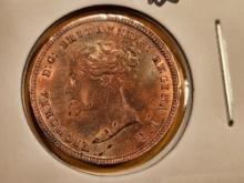 Very Choice Brilliant Uncirculated 1844 Great Britain 1/2 farthing