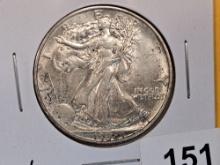 Brilliant About Uncirculated plus 1938 Walking Liberty Half Dollar