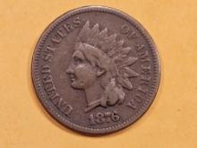 Semi-Key 1876 Indian Cent