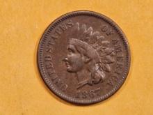 Semi-Key 1867 Indian Cent