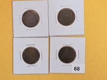 Four 2-Cent pieces