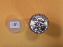 FULL ROLL of Brilliant Uncirculated 1960 Washington Quarters